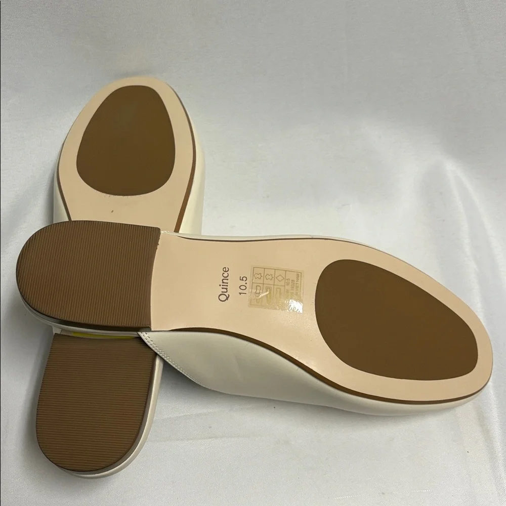 Quince Italian Leather Horsebit Loafer Mule Bone Size 10.5 New - Picture 5 of 5